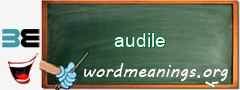 WordMeaning blackboard for audile